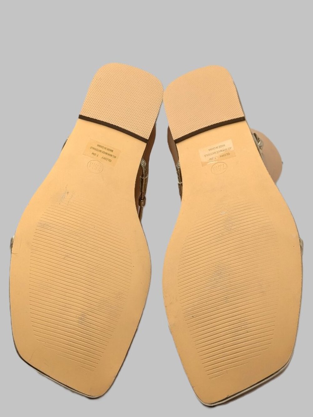 Joie Glory Gold Strappy Thong Sandals 7.5M Crossover Buckle Closure - Picture 7 of 7